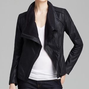 Elie Tahari Andreas Moto Leather Jacket XL